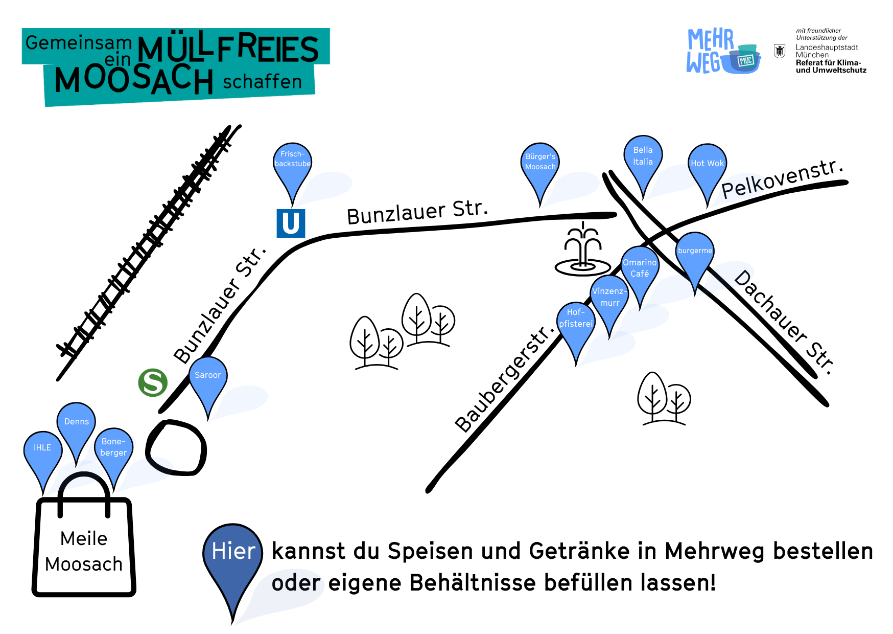 Quartierskarte Moosach